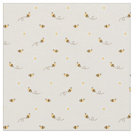 Tela Flores de margarita y abejas