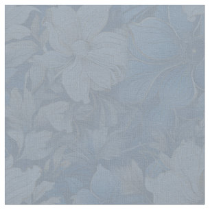 Tela Flores de mezcla blanda azul y blanca