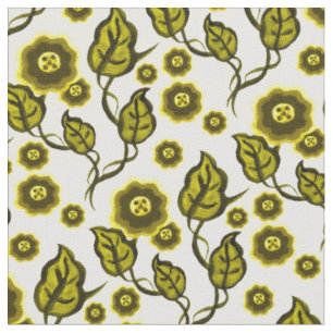 Tela Flores de oro/hojas de oro/floral de arte folclóri