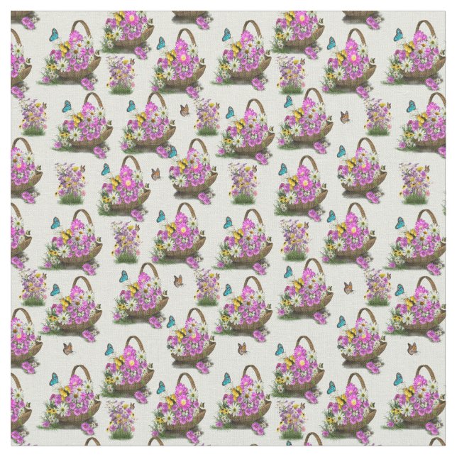 Tela Flores de primavera de verano medio (De cerca)