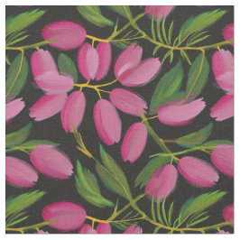 Tela Flores de primavera sobre fondo negro