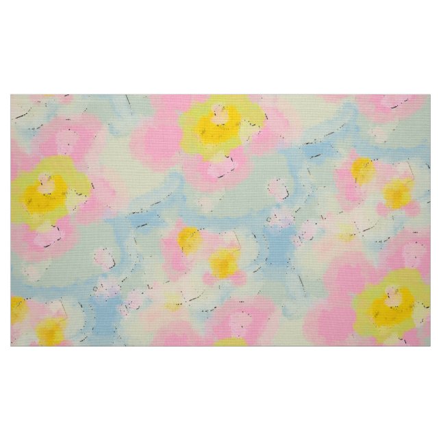 Tela Flores de primavera suaves ("Cuarto gordo" (fat quarter))