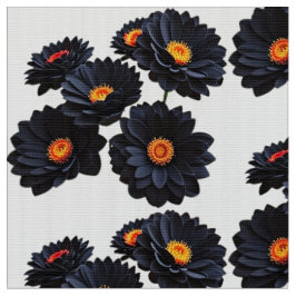Tela Flores de terciopelo negro