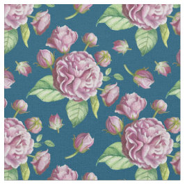 Tela Flores del jardín de camelias rosas
