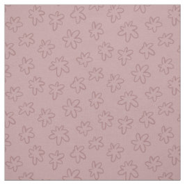 Tela Flores dibujadas a mano con abstracto rosado simpl