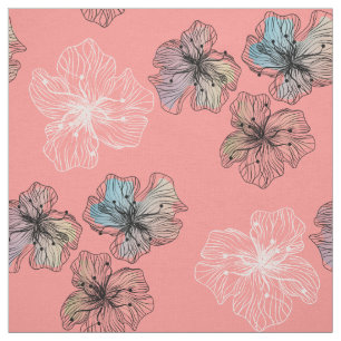 Tela Flores dibujadas sin rompecabezas abstractas como 