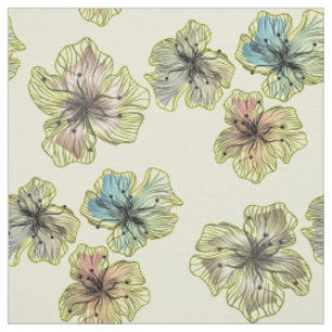 Tela Flores dibujadas sin rompecabezas abstractas como
