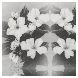 Tela Flores en blanco y negro