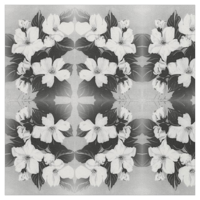 Tela Flores en blanco y negro (Retal)