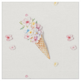 Tela Flores en un cono de gofre