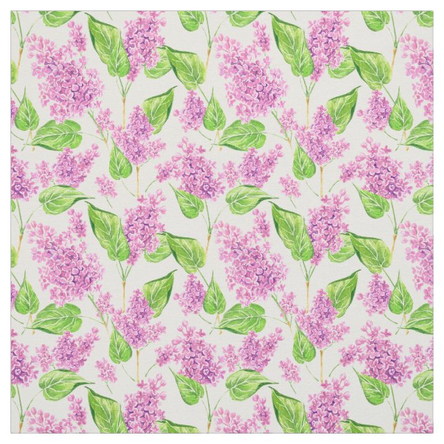 Tela Flores lilas de color agua rosa (Retal)