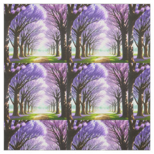 Tela Flores místicas púrpuras de jacarandá árboles, tel