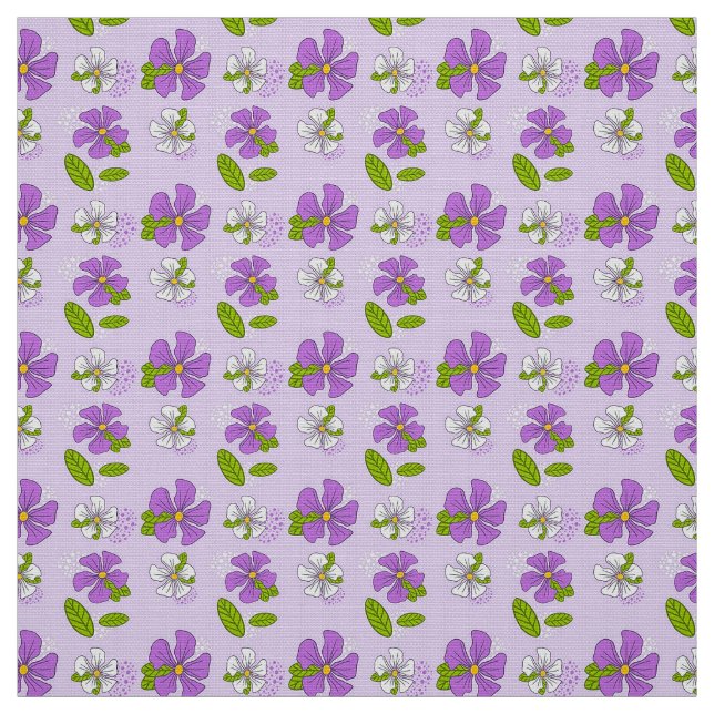 Tela Flores Moradas y Blancas Vibrantes (Retal)