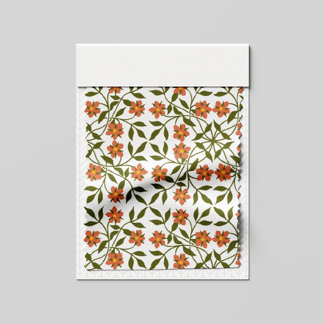 Tela Flores naranjas, patrón floral, vegetación, boho (Subido por el creador)