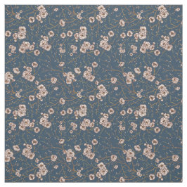 Tela Flores pequeñas azul claro