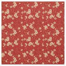 Flores pequeñas con estampado rojo