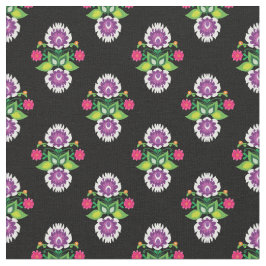 Tela Flores populares - composición en forma de diamant