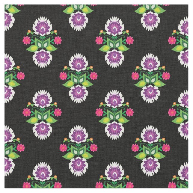 Tela Flores populares - composición en forma de diamant (De cerca)