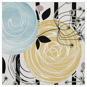 Tela Flores retro, abstractas