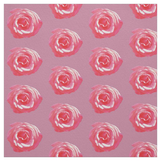 Tela Flores rosa rosadas Personalizado Cotton Twill Fab (Retal)