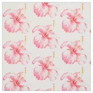 Tela Flores rosadas hibiscus