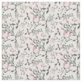 Tela Flores rosas hojas verdes oscuras floridas moderna