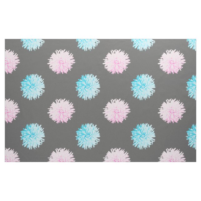 Tela Flores rosas y azules ("Cuarto gordo" (fat quarter))