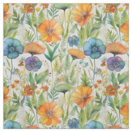 Tela Flores silvestres acuáticas