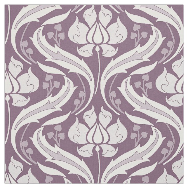 Tela Flores silvestres Damask Eggplant (Retal)