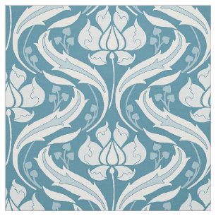 Tela Flores silvestres Damask Peacock Blue