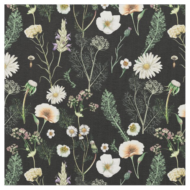 Tela Flores silvestres en la oscuridad (De cerca)