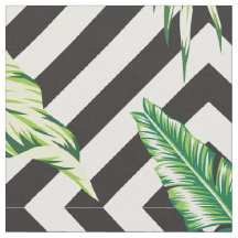 Flores Tropicales Modernas Con Patrón Geométrico