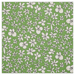 Tela flores verdes de garland