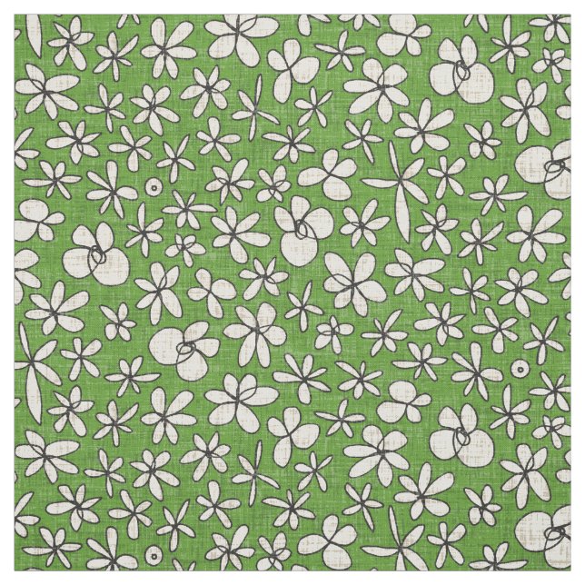 Tela flores verdes de garland (Retal)