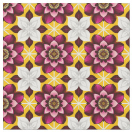 Tela Flores vibrantes magenta y blancas