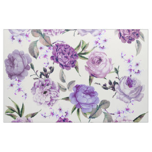 Tela Flores violetas femeninas elegantes de la púrpura