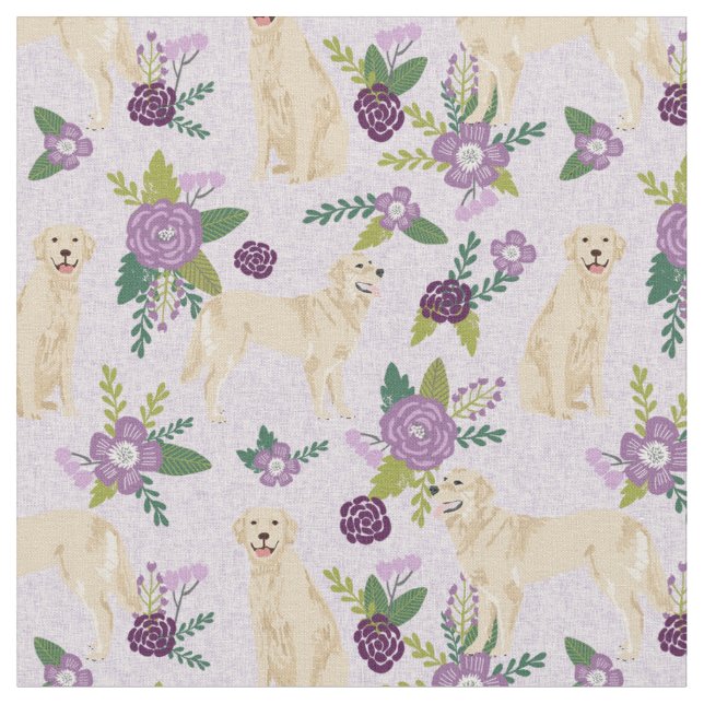 Tela florines de lavanda de perros recuperadores dorado (De cerca)