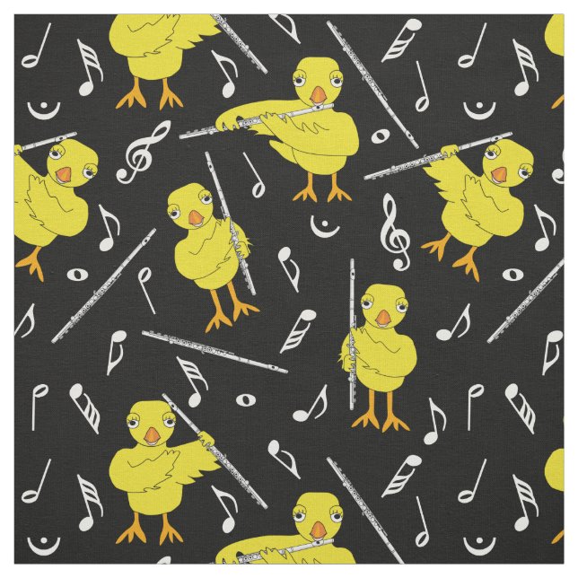Tela Flute Chick Music Notes (Retal)