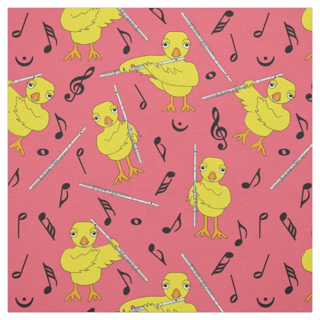 Tela Flute Chick Music Notes (Retal)
