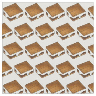 Tela Fogatas Smores Tostado Marshmallow Smores Fabric