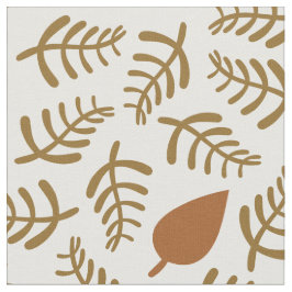 Tela Foliage marrón y hojas