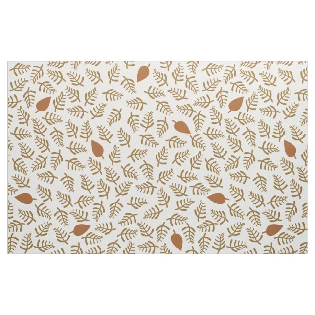Tela Foliage marrón y hojas ("Cuarto gordo" (fat quarter))
