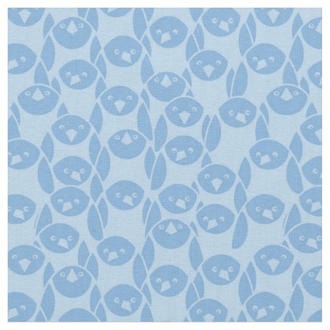 Tela Fondo azul del modelo de los pingüinos (De cerca)