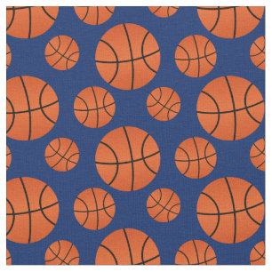 Tela Fondo azul del patrón de baloncesto de la marina