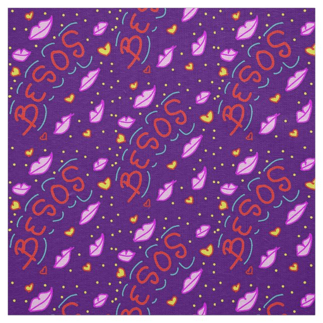 Tela fondo besos besos fondo morado fondo (Retal)