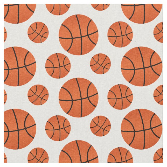 Tela Fondo blanco del patrón de baloncesto (De cerca)