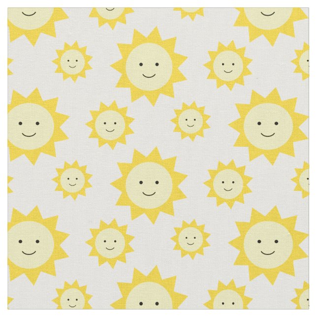 Tela Fondo blanco feliz del sol amarillo (De cerca)