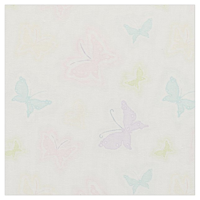 Tela Fondo con las mariposas en acuarela (De cerca)