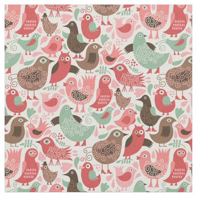 Tela fondo con los pájaros lindos (De cerca)