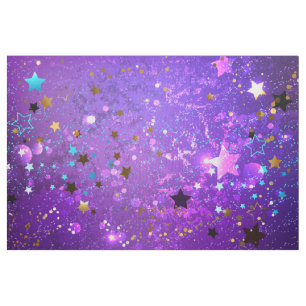 Tela Fondo de Relieve metalizado púrpura con estrellas